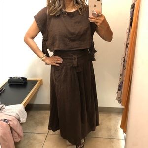 Free people skirt & top set.